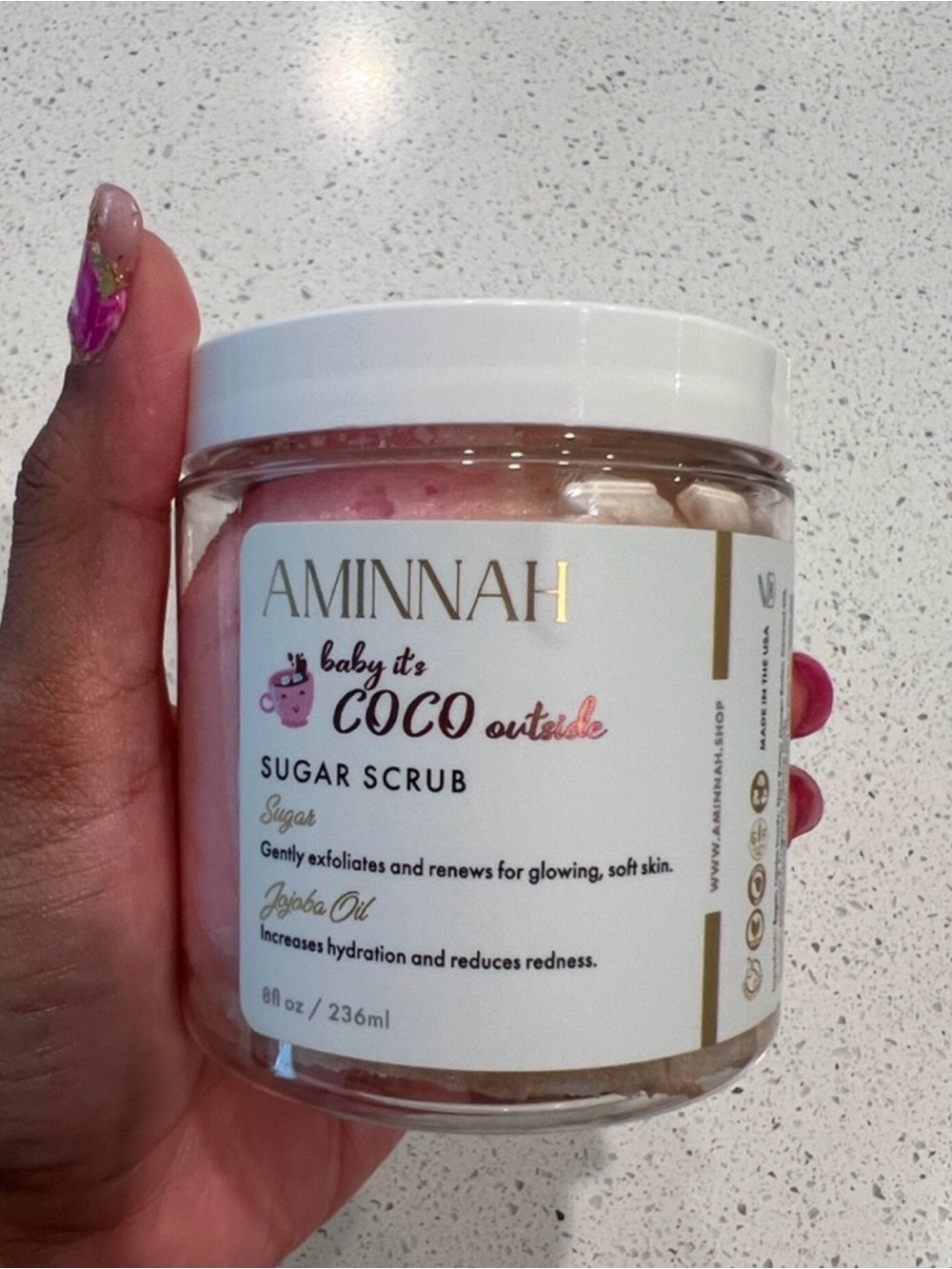 5/$35 NWT Aminnah Baby It's Coco Outside Sugar Scrub retails $32